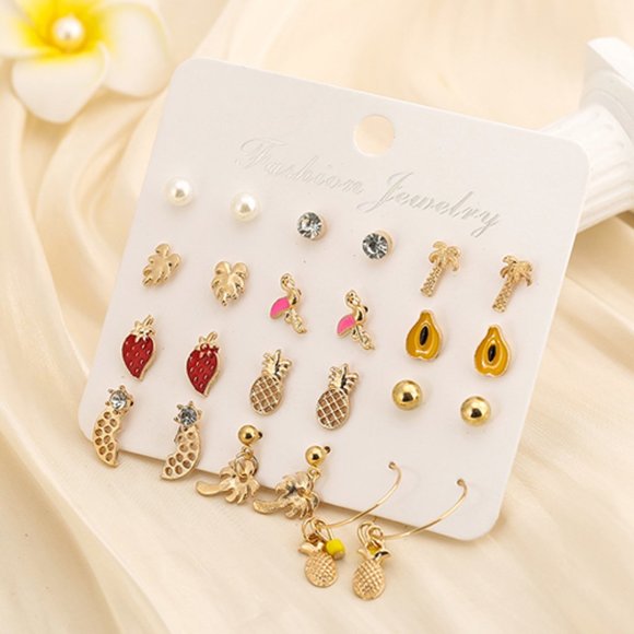 2/$20🌼12 Pairs Cute Earrings Studs NWOT - Picture 2 of 3